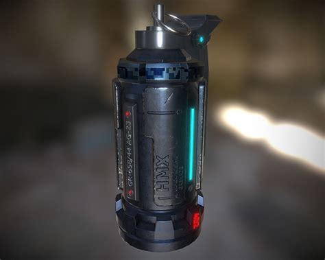 Sci-Fi Grenade 3D model | CGTrader