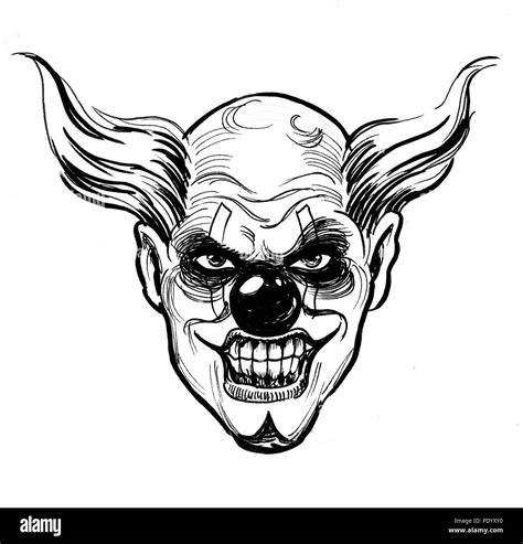 Scary clown drawing hi-res stock photography and images - Alamy