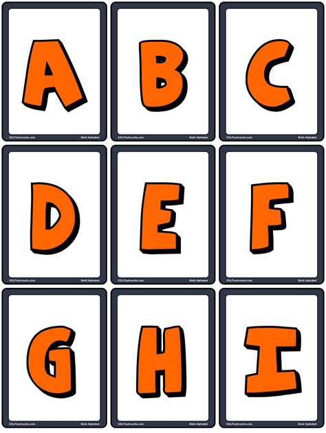 Bold Alphabet – ESL Flashcards