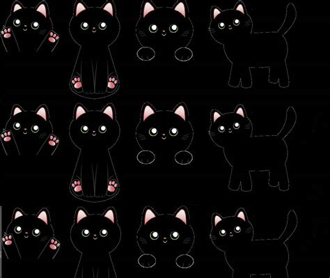 Kawaii Black Cat Wallpapers - Top Free Kawaii Black Cat Backgrounds - WallpaperAccess