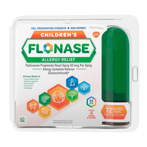 Flonase Children's Allergy Medicine for 24 Hour Relief Metered Nasal Spray, 72 Sprays - Walmart ...