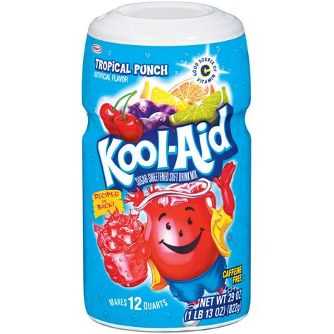 Kool-Aid Sugar Sweetened Soft Drink Mix, Tropical Punch, 29 oz (1 lb 13 oz) 822 g