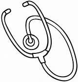 Medical Equipment Stethoscope Coloring Page sketch template