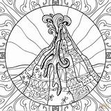 Volcano Zentangle coloring page  Free Printable Coloring Pages sketch template