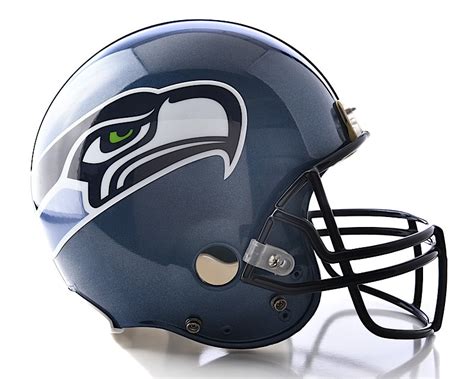 IRVINE, CA – JANUARY 6, 2015: Seattle Seahawks Football Helmet. The ...