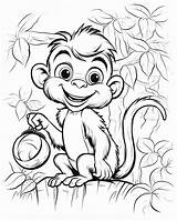 Premium Photo  Tom Twitter Coloring Page Cute Monkey Cat sketch template