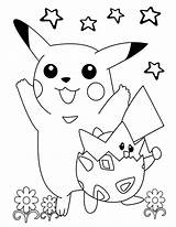 Best Printable pokemon pikachu And Togepi coloring Pages  Free sketch template
