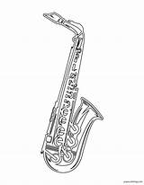 Saxophone Coloring Pages ᗎ Printable Painting Template sketch template