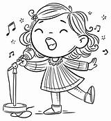 coloring Kid singing Clipart Black And White  Google Search Book sketch template