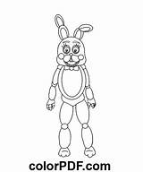 Fnaf Nightmare Bonnie – Coloring Pages And Books In PDF sketch template