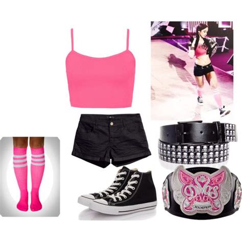 AJ Lee inspired outfit | Wwe outfits, Wwe costumes, Wrestling outfits