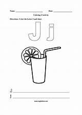 Alphabet J Coloring Pages sketch template