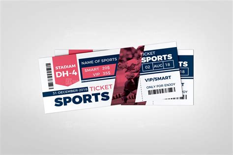 Sport Event Ticket Design - Template Paradise | Graphic Templates Store