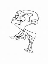 Mr Bean 10 coloring Page sketch template