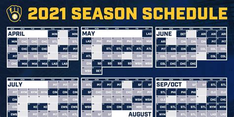 Brewers announce 2021 regular season schedule