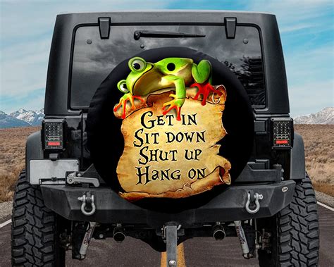 Funny Frog Spare Tire Cover Get in Sit Down Shut Off Hang On | Etsy