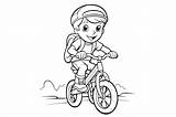 Boy Riding Bicycle Coloring Page For Kid Graphic By MyCreativeLife  sketch template
