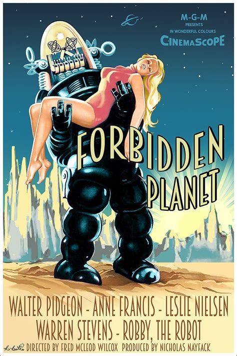 Forbidden Planet poster by Robert Bertie, based on the "classic French ...