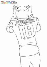 Justin Jefferson Coloring Pages sketch template