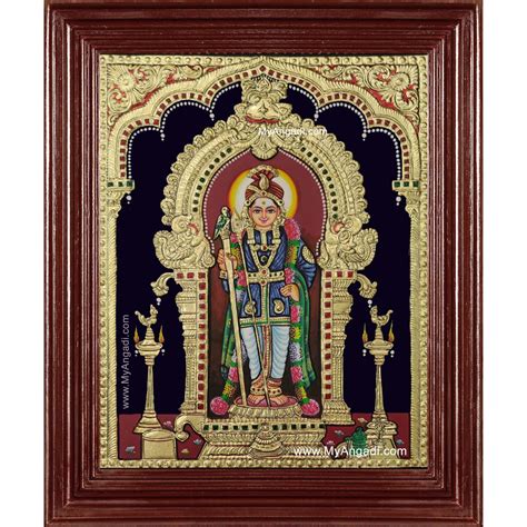 Palani Raja Alankara Murugan Tanjore Painting, Buy Palani Murugan Raja ...