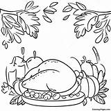 Thanksgiving Feast Coloring Page  Pagescom sketch template