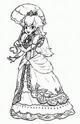 Princess Peach Coloring Page sketch template