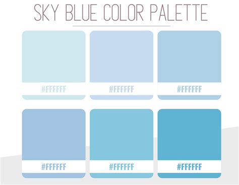 Sky Blue Color Palette Hex Code Sky Blue Brand Hex Codes Light Blue ...