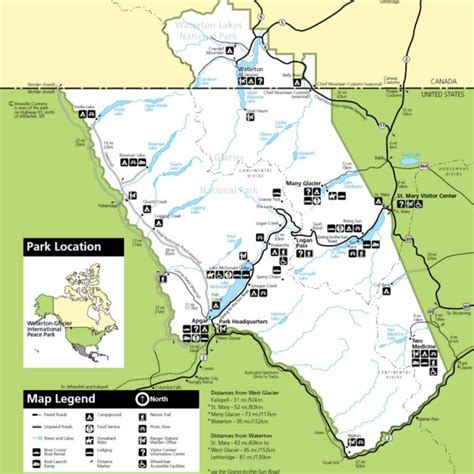 Printable Glacier National Park Map