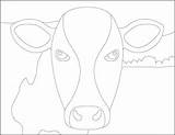 Easy How To Draw A Cow Face Tutorial And Coloring Page  sketch template