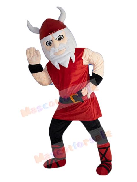 Adult Cosplay Vikings Mascot Costumes in Red People