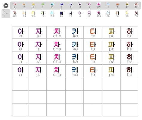 Printable Korean Alphabet Practice Sheet - Customize And Print