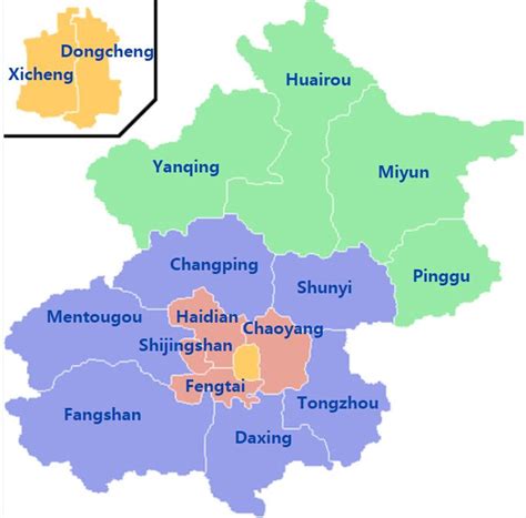 Beijing Administrative District Map. #beijing #china #travel | Beijing ...