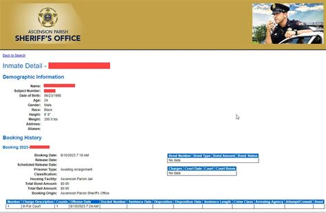 Ascension Parish Jail Roster Lookup, LA, Inmate Search