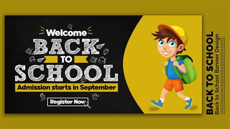 How to Create a Back to School Banner Design for Social Media ...