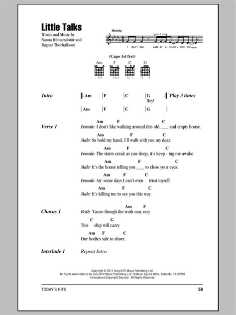 Little Talks by Of Monsters And Men - Guitar Chords/Lyrics - Guitar Instructor