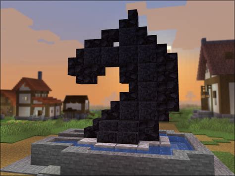 Horse head/chess knight statue: Minecraftbuilds in 2021 | Minecraft ...