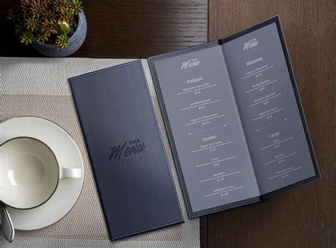 Leather Restaurant Menu Mockup - Free Download