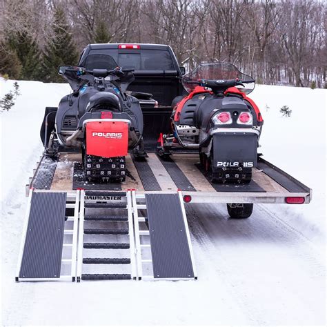 Black Ice Tri-Fold Snowmobile Trailer Ramps - 1,500 lb. Capacity, 60 ...