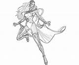 Storm X Men Coloring Page sketch template