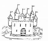 Coloring Castle Flag Pages  Nation sketch template