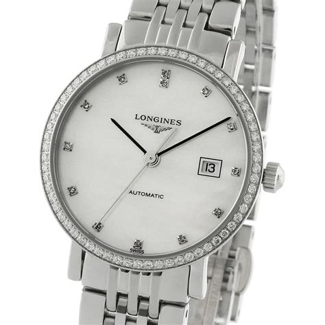 Longines Elegant Collection Ladies 29mm Diamond Automatic Watch ...