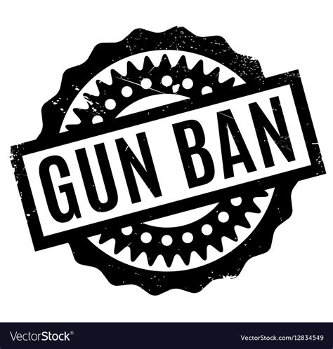 Gun Ban rubber stamp Royalty Free Vector Image