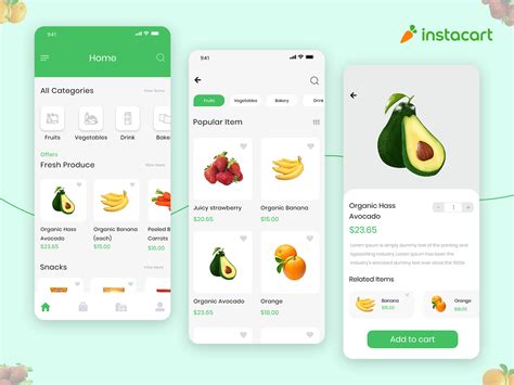 Grocery Delivery App Design Inspired by Instacart by Excellent Webworld ...