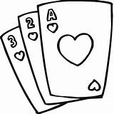 Playing Cards Coloring Pages  ClipArt Best sketch template