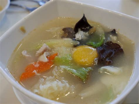 Chinese Seafood Soup stock image. Image of food, warm - 125409617