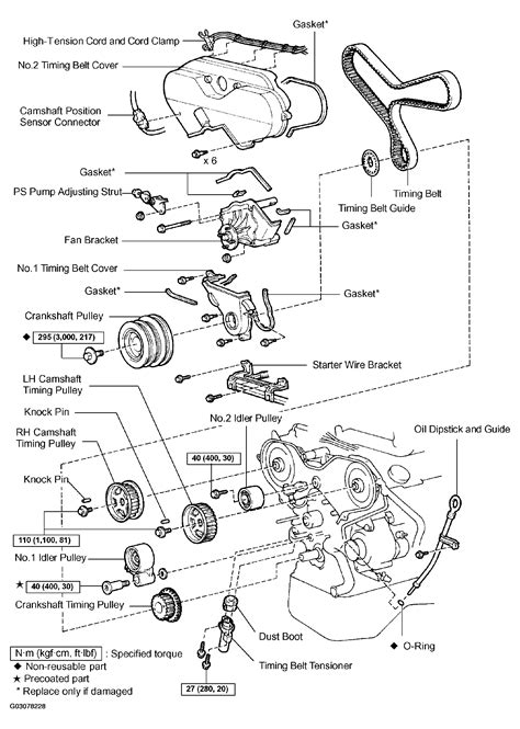 2004 Toyota Tacoma Serpentine Belt Routing and Timing Belt Diagrams