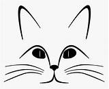 Cat Ears Eyes Face Feline Gaze Nose Whiskers  Coloring sketch template