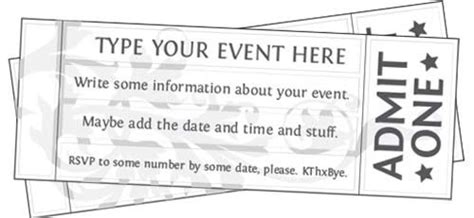 Free Printable Event Ticket Template to Customize | Ticket template ...