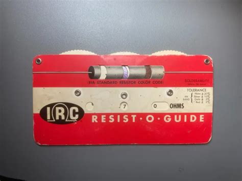 VINTAGE 1967 IRC Resist-O-Guide Resistor Color Code Identifier £3.37 - PicClick UK