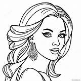 Glamorous Top Model Coloring Page 56394 44617 sketch template